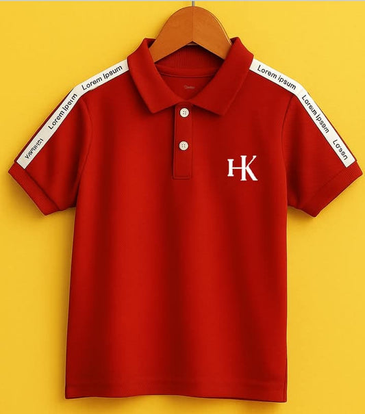 CK Brand sleeve polo shirts for boys-multicolor