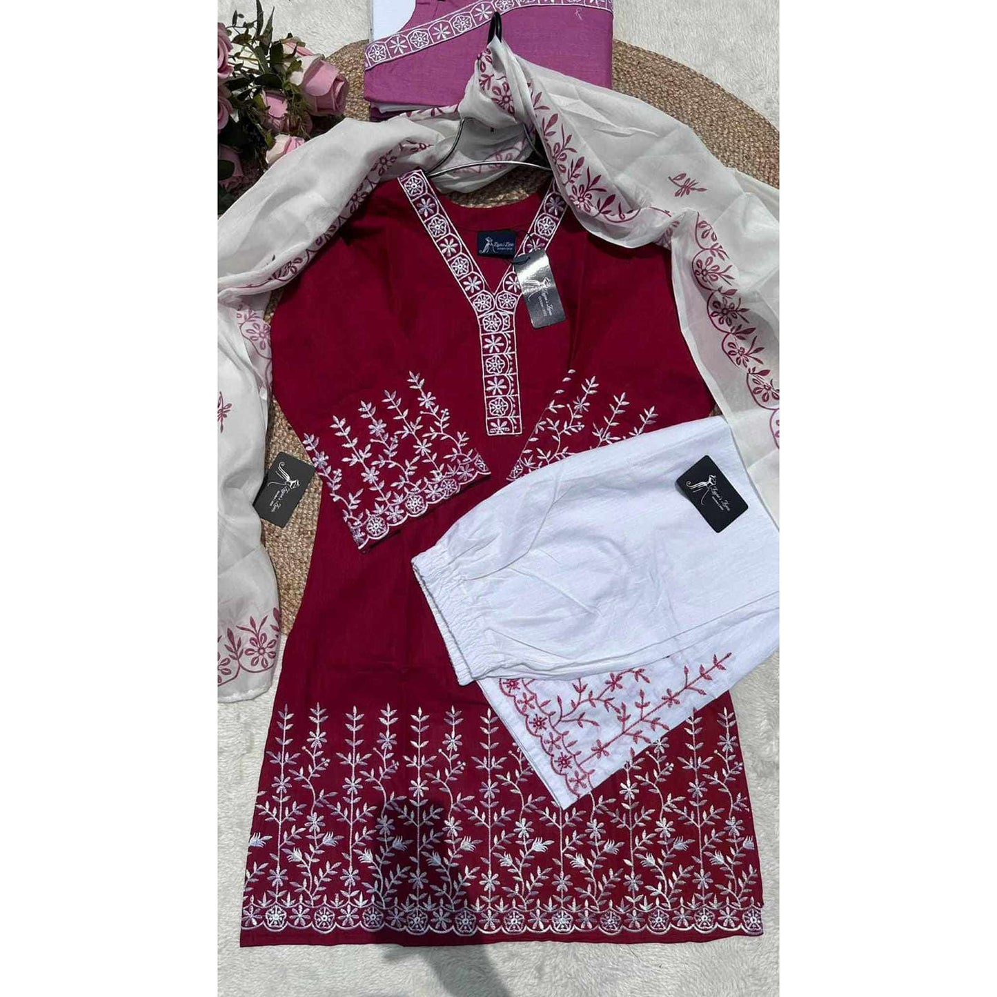 Trending 2025 Blue & Red Color 3 Pcs Set