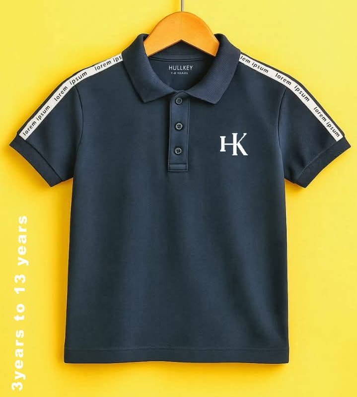 CK Brand sleeve polo shirts for boys-multicolor