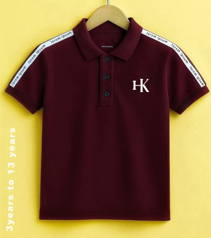 CK Brand sleeve polo shirts for boys-multicolor