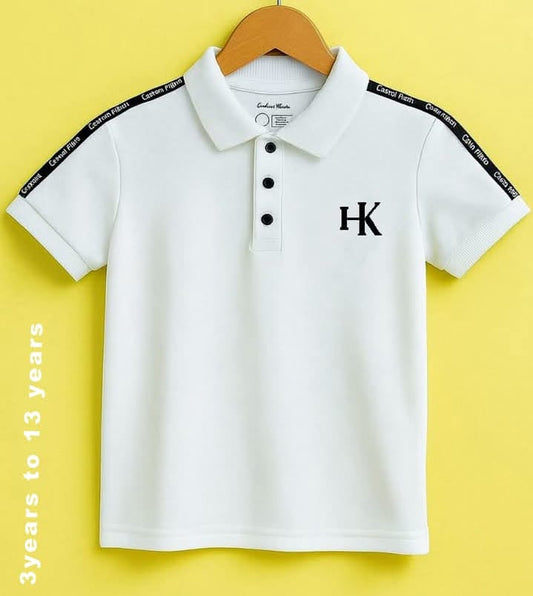 CK Brand sleeve polo shirts for boys-multicolor