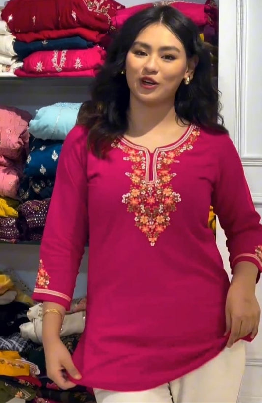 Elegant Embroidered Tops