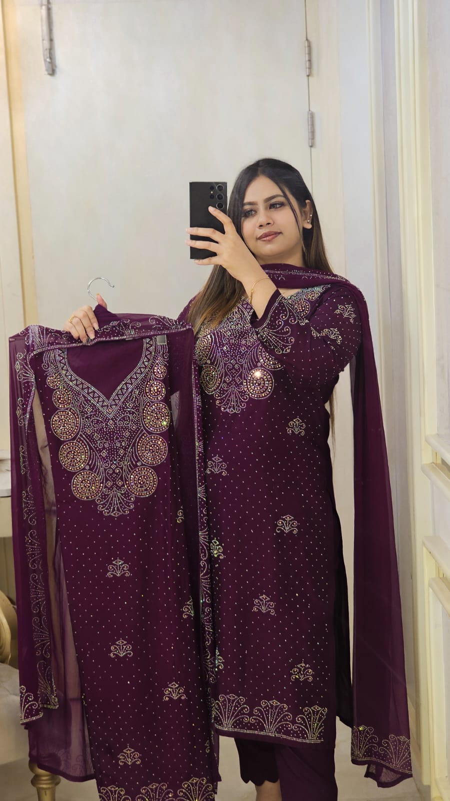 Premium Mandala Stone Party Wear