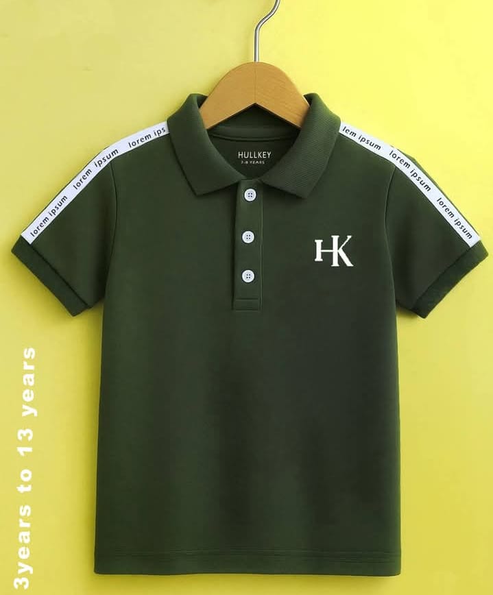 CK Brand sleeve polo shirts for boys-multicolor